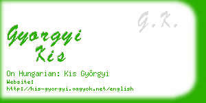 gyorgyi kis business card